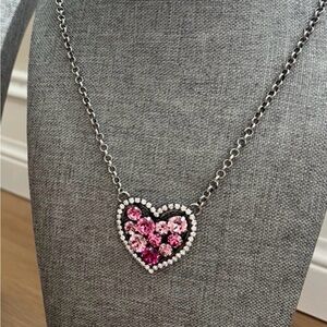 Pink Heart Pendant Necklace NEW